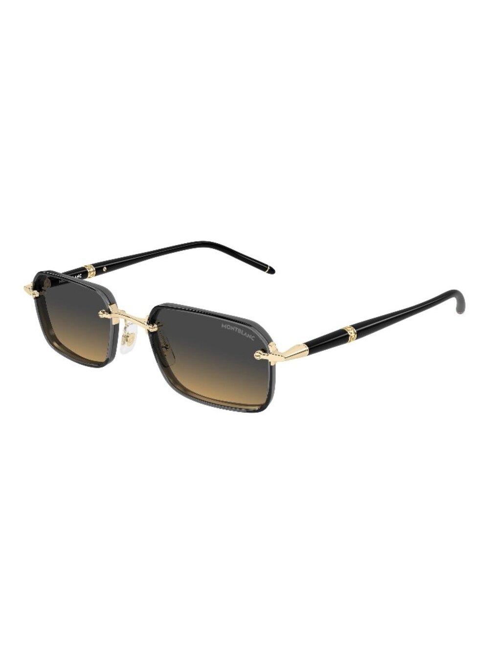 New Montblanc Men's Sunglasses Gold Grey Lens Metal Frame MB0483S 002 54